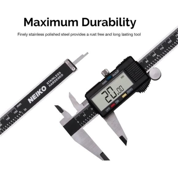 NEIKO 01407A Electronic Digital Caliper | 0-6 Inches | Stainless Steel - Picture 3 of 6